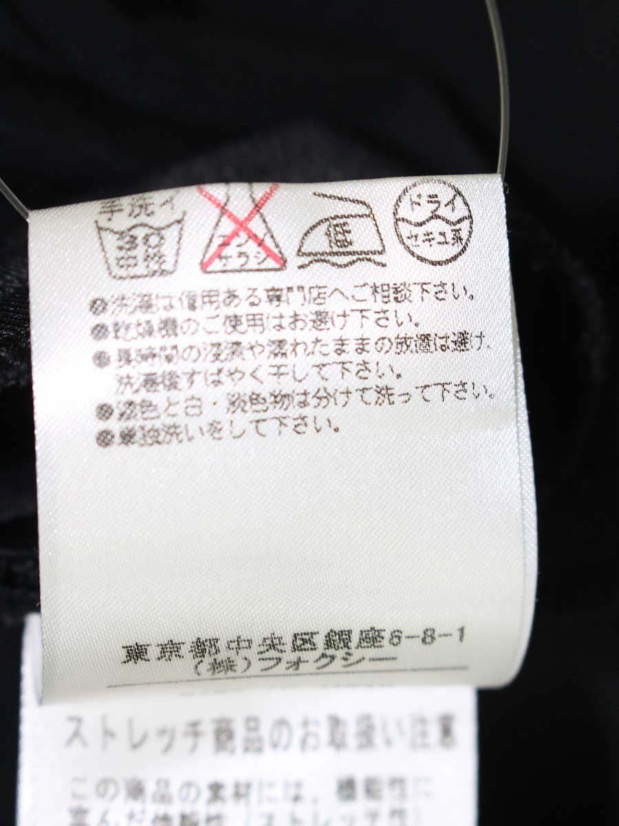 フォクシーニューヨーク ドレス レディエンパイア 27879 ワンピース 40 ブラック バックジップ リボン ギャザー IT3P77M8TYP1