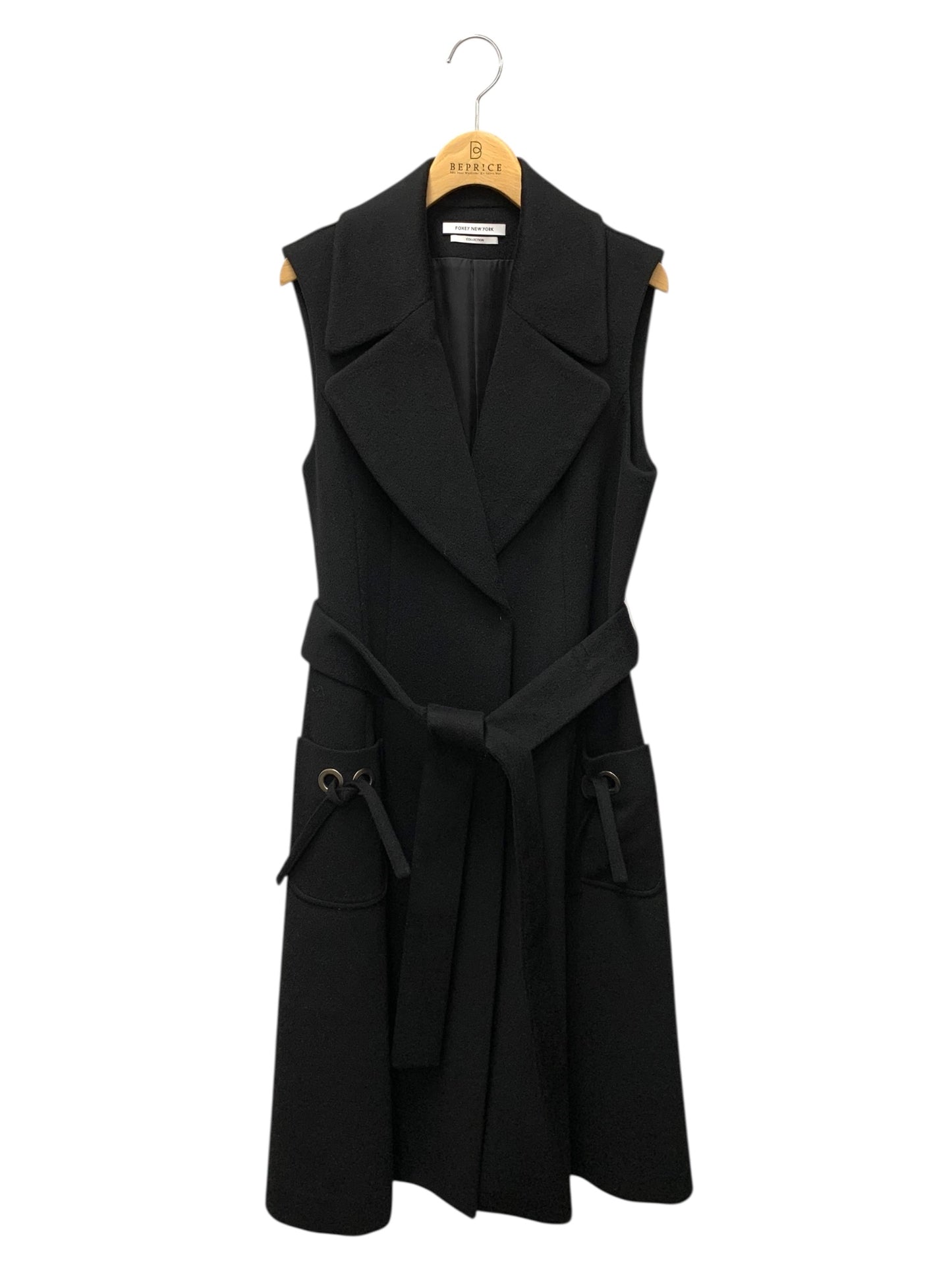 フォクシーニューヨーク collection 37541 コート F ブラック ロングジレ IT8367YF6G84