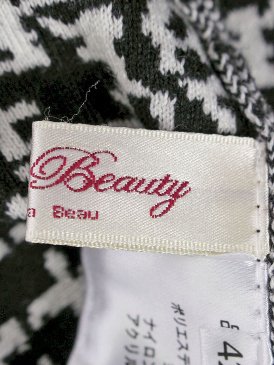 スーパービューティー ワンピース 42 ブラック ニット パール ラインストーン IT0WVSQO6OPA