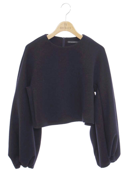 ツルバイマリコオイカワ 2230530 スウェット F ネイビー パフスリーブ ショート丈 ITFO0KSXECYG