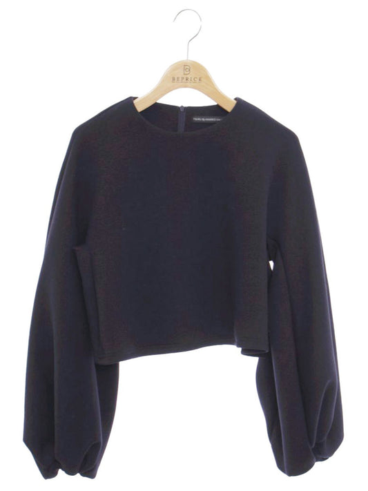 ツルバイマリコオイカワ 2230530 スウェット F ネイビー パフスリーブ ショート丈 ITFO0KSXECYG