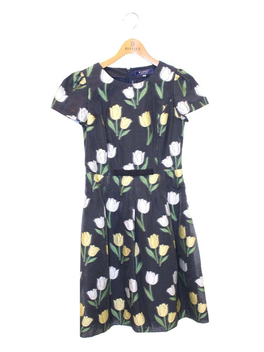エムズグレイシー Tulip Dress 911126 ワンピース 36 ネイビー ITPBPBNPEAGS