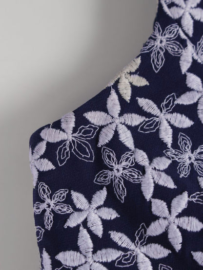トッカ COPTOHM0360 ワンピース 0 ネイビー フラワー刺繍 ITYHK58L5R2O