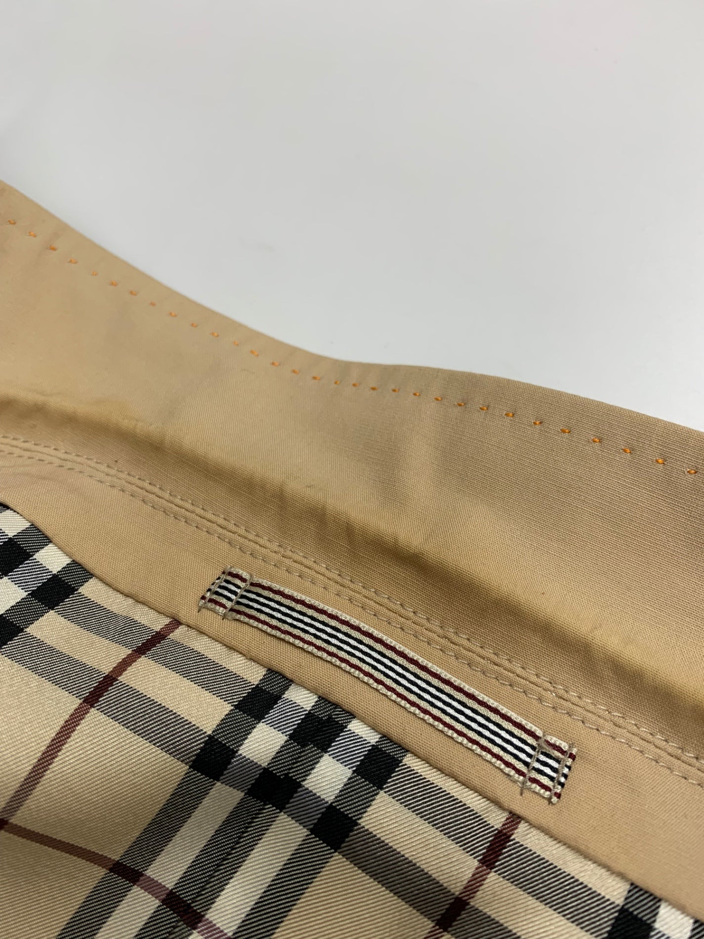 バーバリーブラックレーベル BME72-402-44 テーラードジャケット M ベージュ オレンジステッチ ITOT1HMBPCZ2