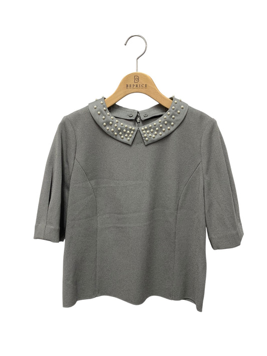 トゥービーシック W5N28-898-06 カットソー 42 グレー パール襟 ストレッチ ITGA4VT8GT94