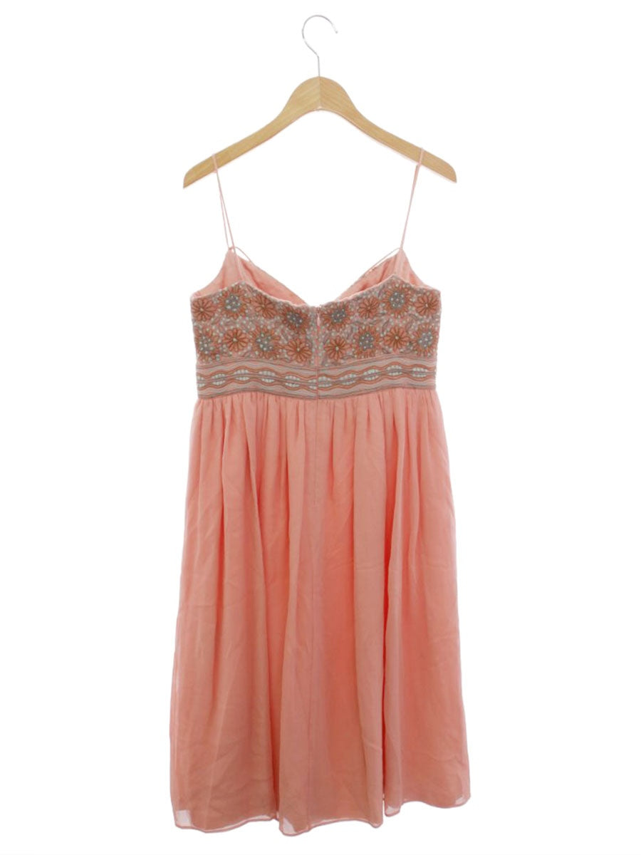 グレースクラス 06010831 キャミソールワンピース 36 ピンク 刺繍 シルク ITGV12DXQ93G 【SALE】