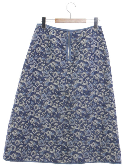 アマカ フラワージャガードスカート V5S14403 40 ブルー ITB0OQJ198EM