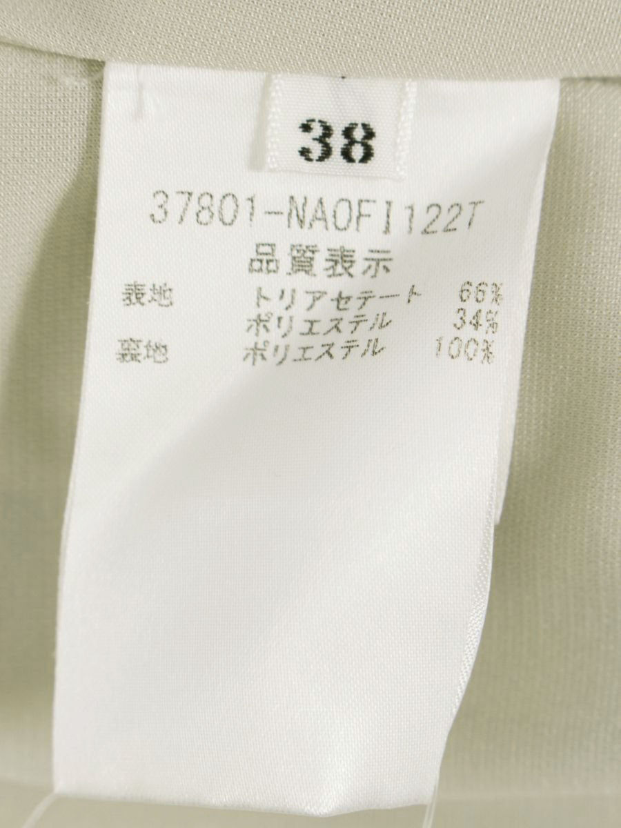 フォクシーニューヨーク 37801 ワンピース 38 ベージュ プリーツスカート ITF1GR0HXJ6S