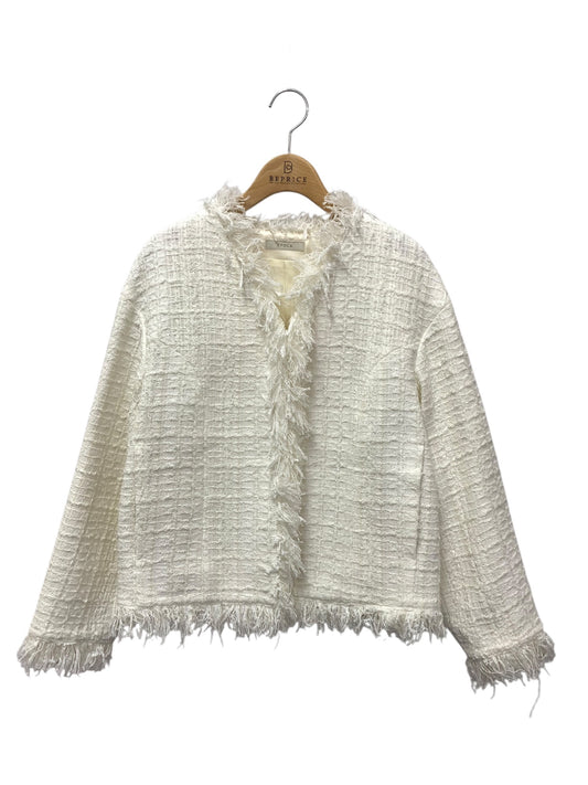 エポカ M5E06-426-02 ノーカラージャケット 40 ホワイト ツイード IT4O5N4I2F74