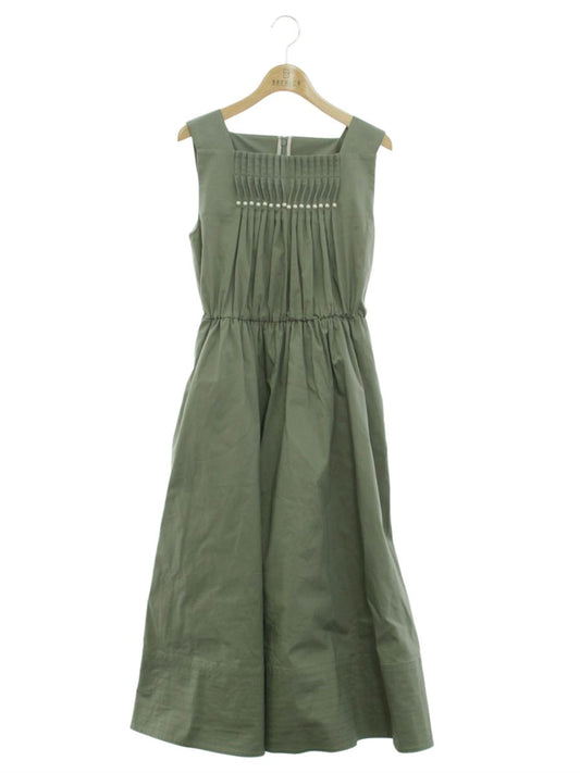 チェスティ スクエアネックパールワンピース 22J509 0 カーキグリーン ITLPMHZT2QL6