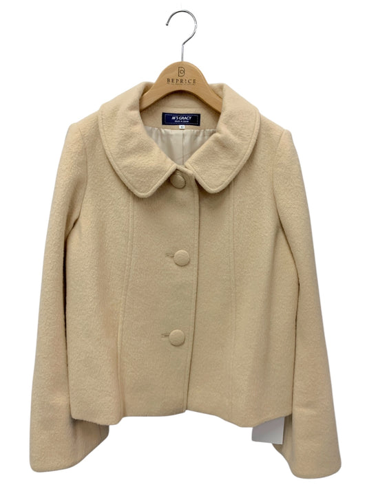 エムズグレイシー 219612 ショートコート 40 ベージュ アンゴラ混 ITH3OI6V1FLY