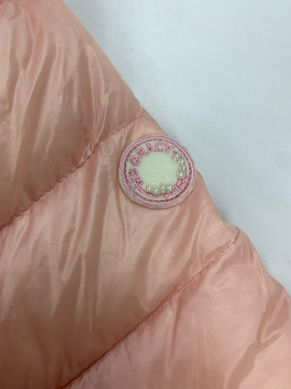 エムズグレイシー 119501 ダウンコート 40 ピンク グログラン フリル  フード ポケッタブル ITFNOVLKLT1Z