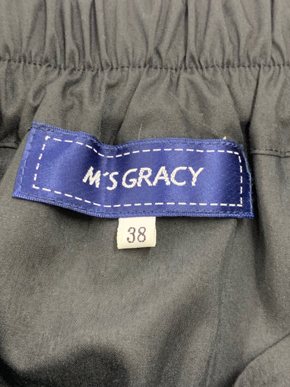 エムズグレイシー 517117 スカート 38 ブラック 花刺繍 ITP73WPXBM9E