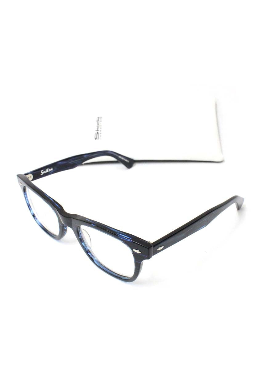 シェイディーキャラクター SAILOR SCPL-003C メガネ 眼鏡 ネイビー セルフレーム フルリム ウェリントン ITU4YZGBO44O