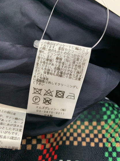 エムズグレイシー トラッドチェックワンピース 111608 38 ネイビー IT78G6UGI3VO