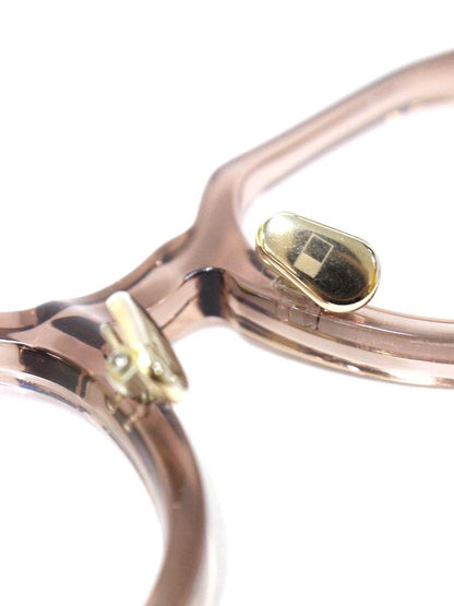 ユーケーエムケーアイウェア NOUV メガネ ピンク セルフレーム フルリム ボストン ITVTZBD7N3WW 【SALE】