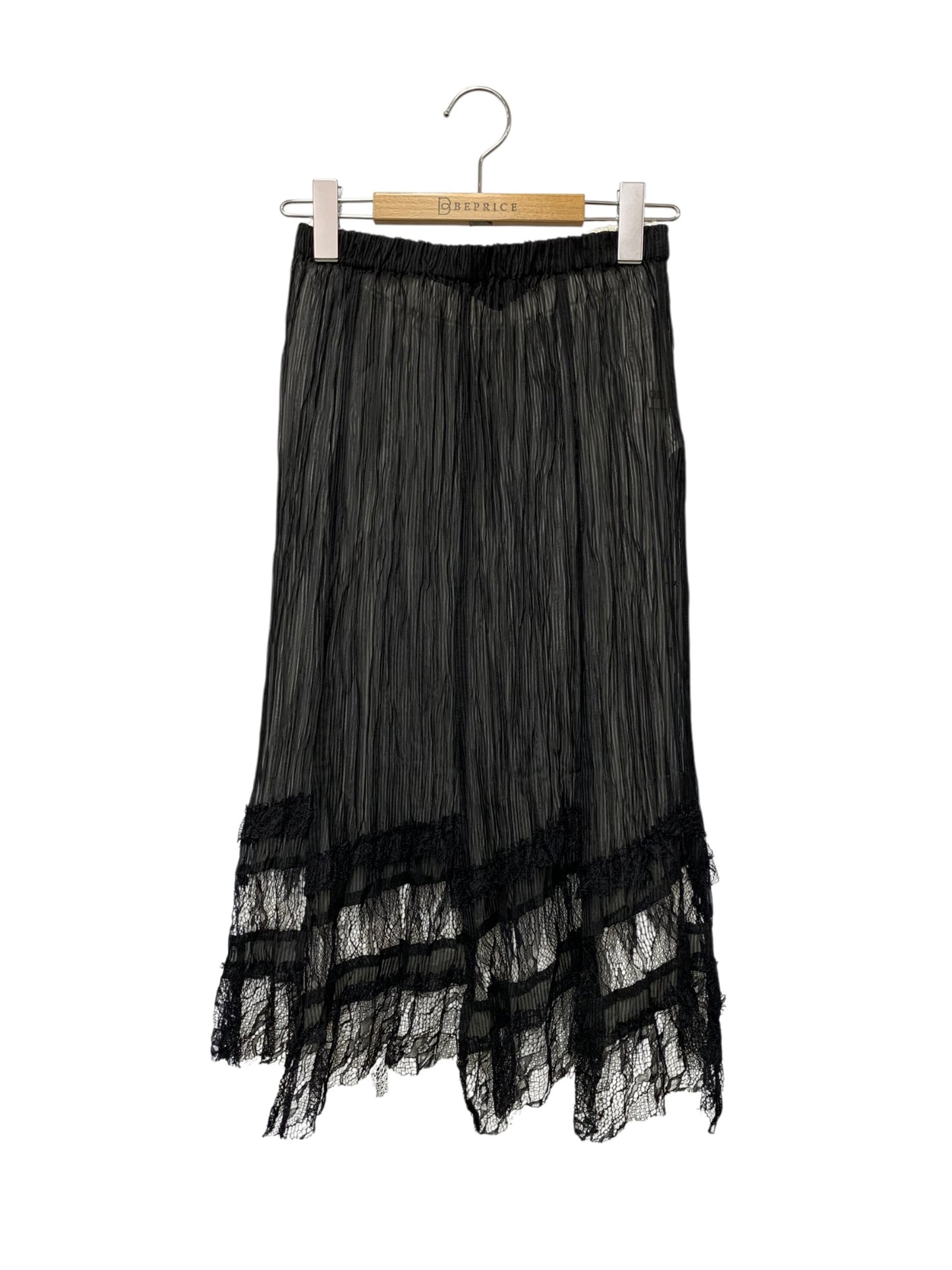 スペッチオ 451-219 スカート  40 ブラック レイアード レース IT3GJP10YALC