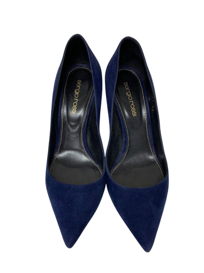 セルジオロッシ  3841 パンプス 36 ネイビー スエード ポインテッドトゥ IT0MMRXKOUBQ