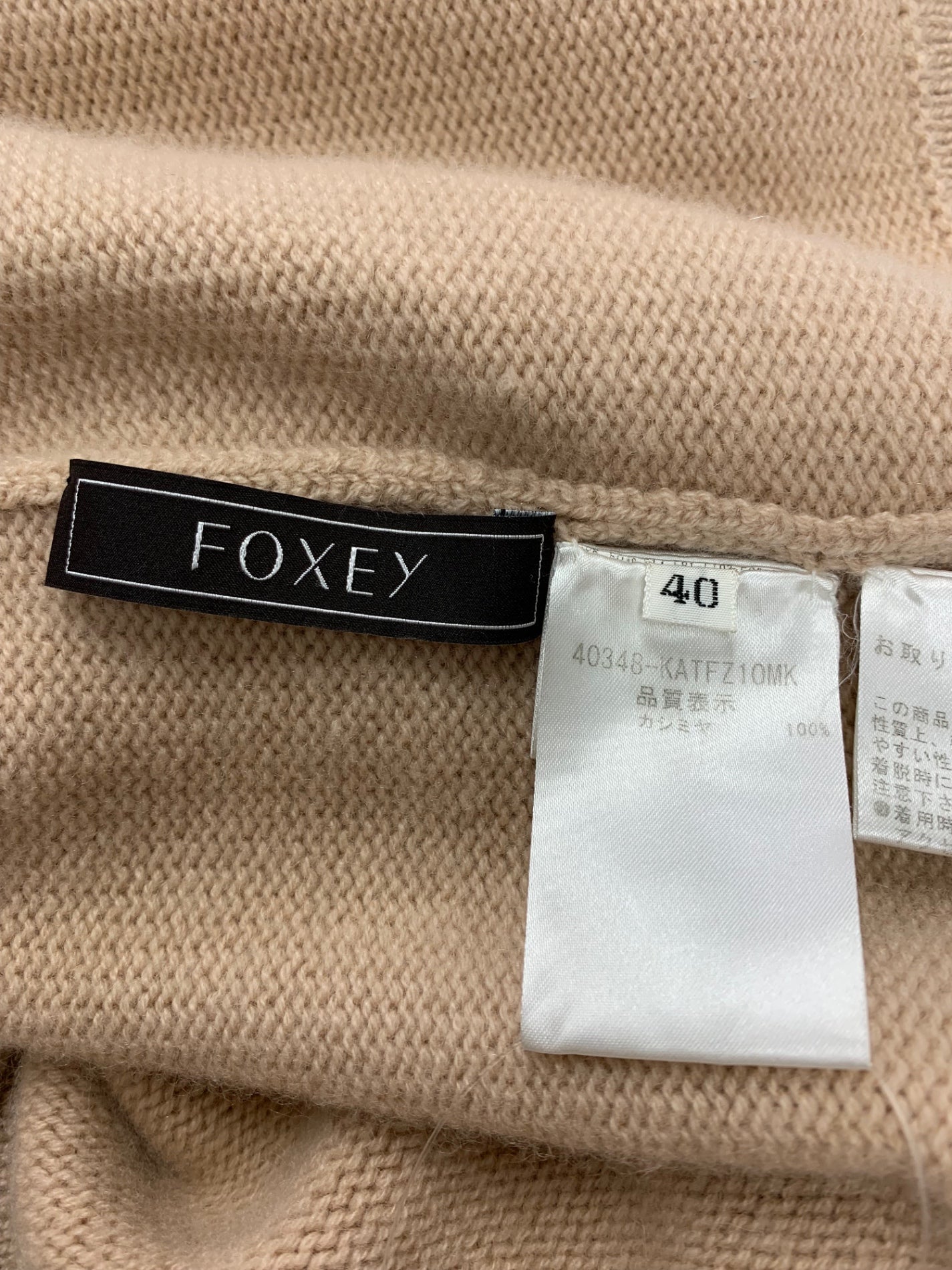 フォクシーブティック F.B.ボタン 40348 ニット セーター 40 ピンク カシミヤ IT2RIWXBZDTN
