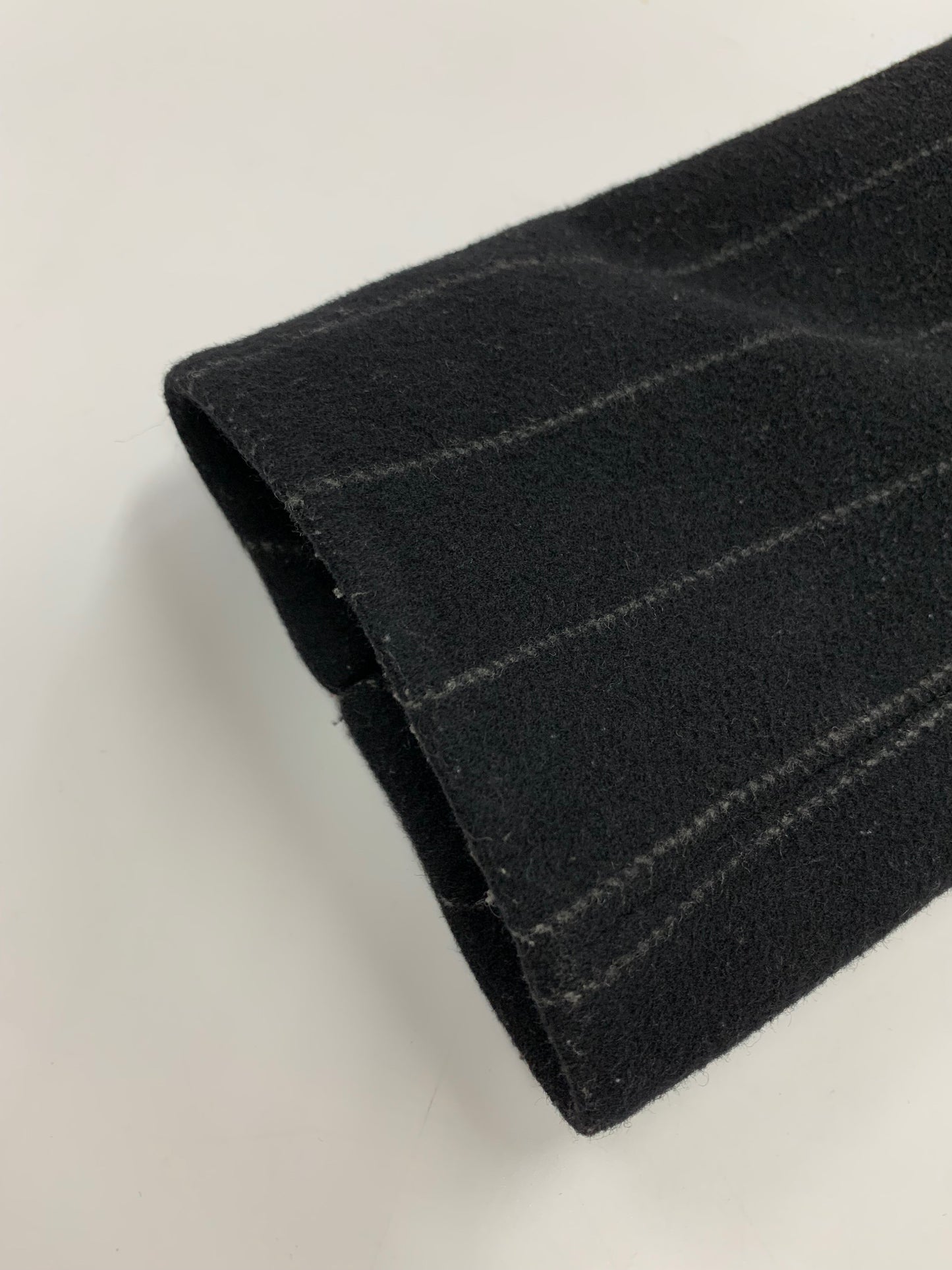 エムズグレイシー 429511 コート 36 ブラック ウール混 ストライプ リボン ITOEYYU7WYNK