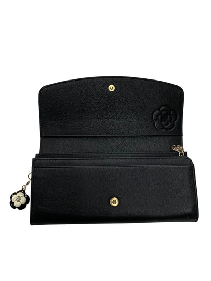 クレイサス ワッフル ソフトスムースカメリアフラップ長財布 ct-190320 ブラック ITYF99BZFTMO