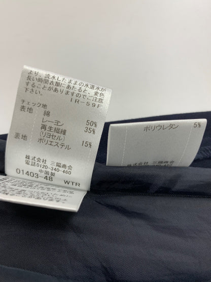 ブルーレーベルクレストブリッジ 55S72-121-29 スカート 40 ネイビー チェック柄 ITRVDWCN2EOO