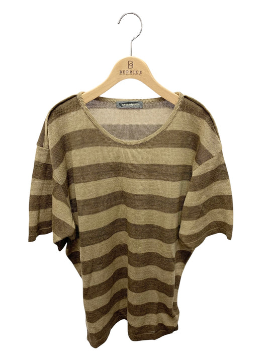 イッセイミヤケメン 半袖ニット ベージュ リネン混 筆タグ ヴィンテージ ITERJWJETF0U