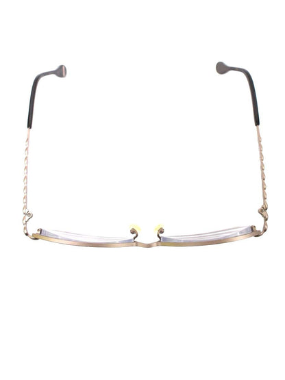 アキット mel2 メガネ ブラウン/マスタード メタルフレーム フルリム オーバル col.KMB ITU8XC0P5D54