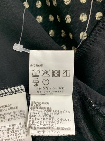 エムズグレイシー 511707 ワンピース 42 ブラック 異素材 切替 ドット柄 ITAD5NIJM16G