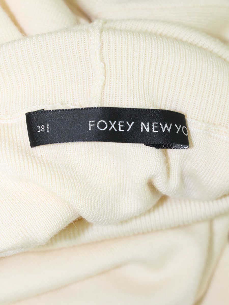 FOXEY NEWYORK グレースウールセーター 38 リッチグレー ロゴプレート '11年商品 29415 foxey ウールセーター 38