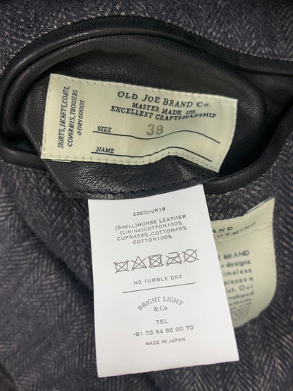 オールドジョー PATINA HORSE-HIDE JEAN JACKET 232OJ-JK19 レザージャケット 38 ブラック ホースハイド 馬革 ITF547EJL59Q