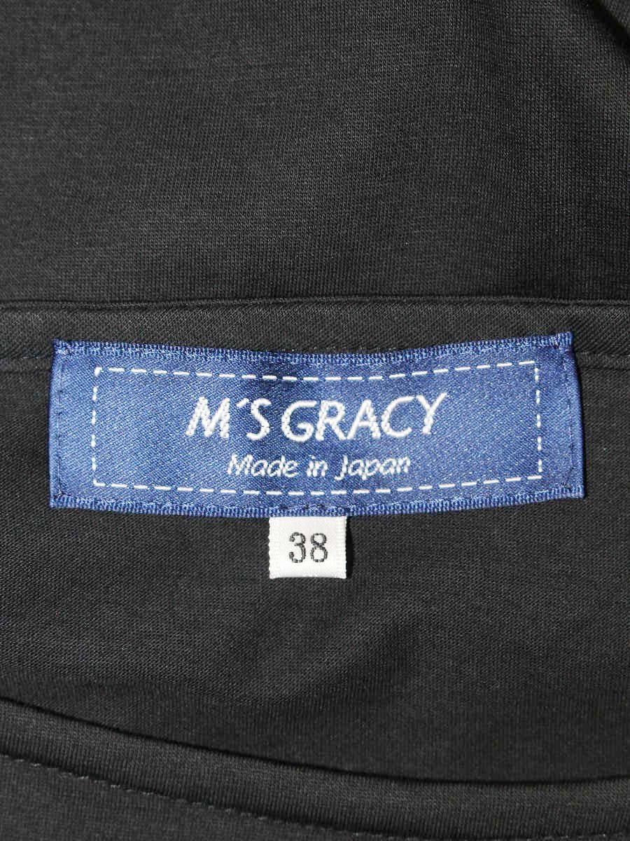 エムズグレイシー 115311 Tシャツ カットソー 38 ブラック フラワー刺繍 ITEYFQGTV52O