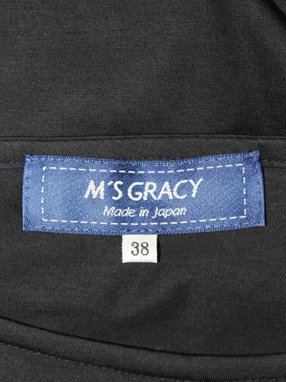 エムズグレイシー 115311 Tシャツ カットソー 38 ブラック フラワー刺繍 ITEYFQGTV52O