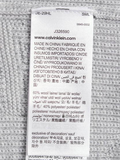 カルバンクラインジーンズ J326590 セーター S グレー ロゴ 総柄 ITOXCRUOL4XE