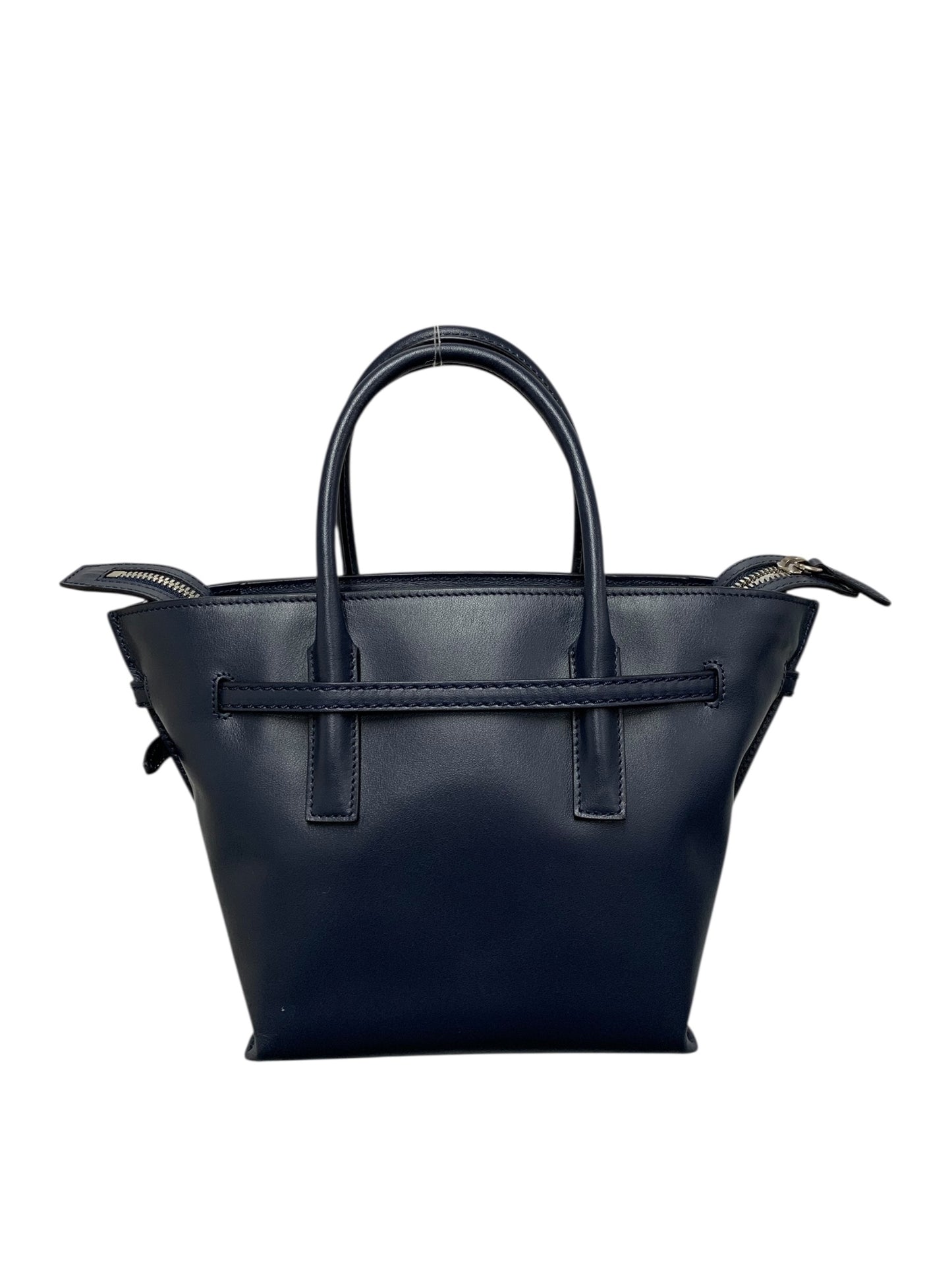 フォクシーブティック 39511 ハンドバッグ ネイビー レザー ダブルジップ ITQGNKXEZ9YU