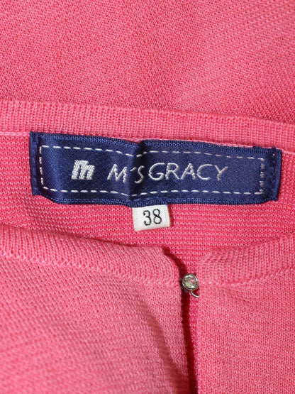 エムズグレイシー 628505 カーディガン 38 ピンク リボン IT9QRJA1M6GR