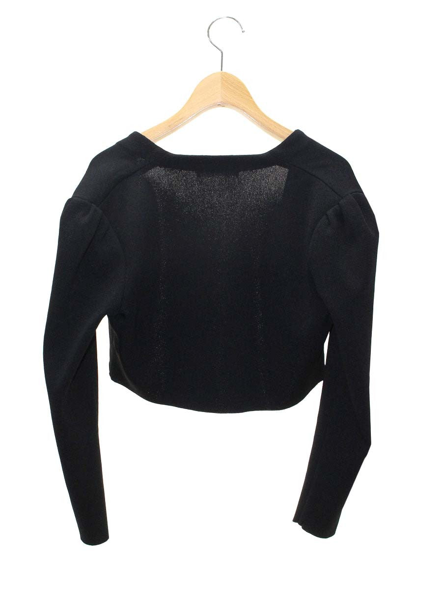 ルネ 6532300 カーディガン 36 ブラック アセテート ボレロ ITRVDKRE15GR