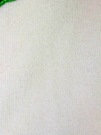 スーパービューティー カーディガン 42 ホワイト ニット  チェリー フラワー刺繍 ストーン付き ITSS3RFEINX4