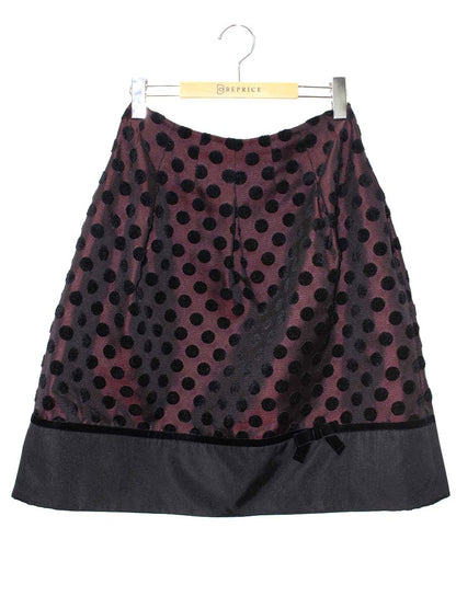 エムズグレイシー 917707 スカート 40 ブラウン ベロアリボン ITFWQVGJU8CC 【SALE】