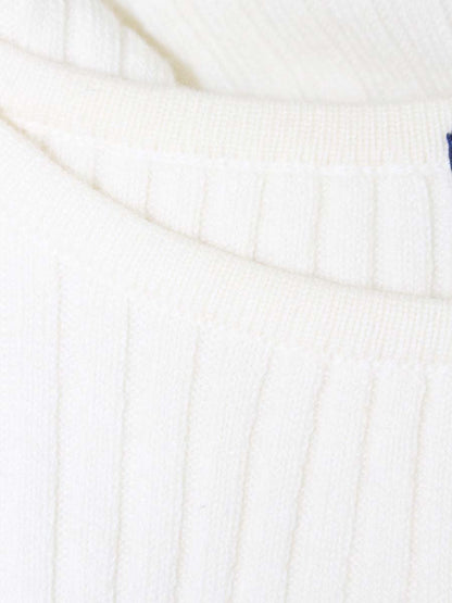 エムズグレイシー 818548 ニット セーター 38 アイボリー リブ リボン IT6R55PDJ65S