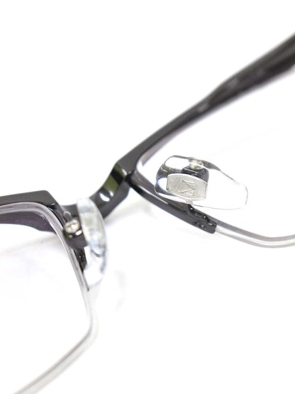 マサキマツシマ MF-1256 メガネ ガンメタル/シルバー/ブラック スクエア ハーフリム メタルフレーム ITRJYR1LN6TQ