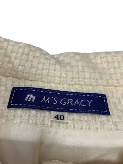 エムズグレイシー 829702 コート 40 アイボリー ウール IT1D7T9OUDG0