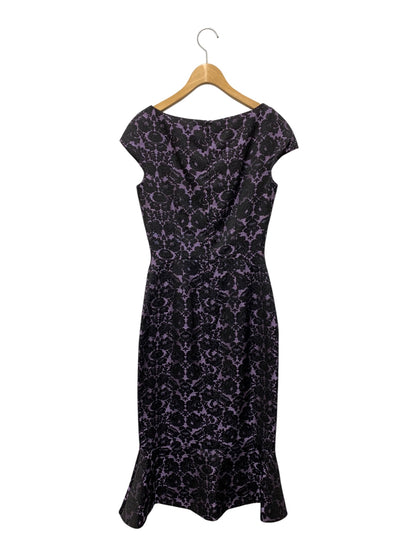 セントジョン K15RVV21 ワンピース 0 ブラック フラワー ビジュー ジャガード ドレス IT24C1MHABBE