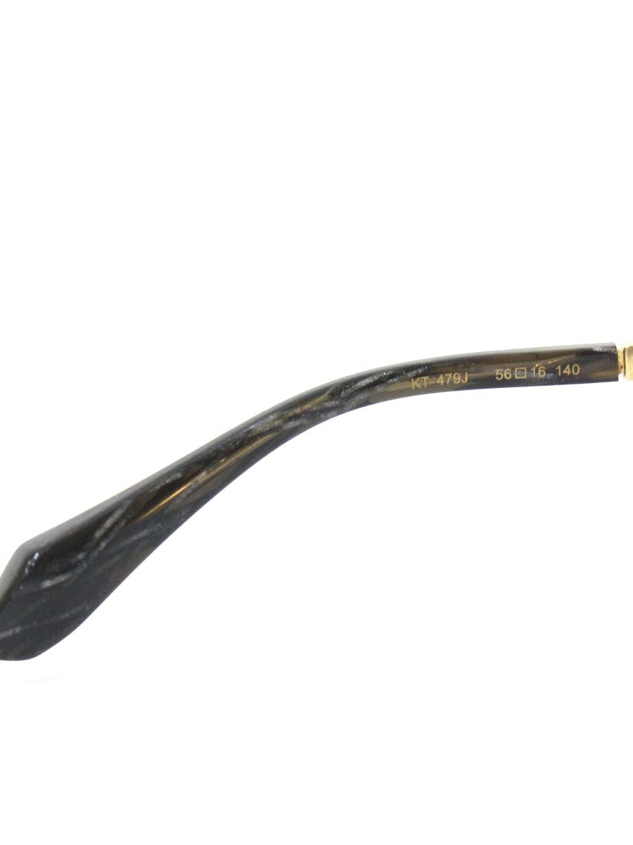 キオヤマト KT-479J メガネ ゴールド/ブラック メタルフレーム フルリム ブローシェイプ ITM206Q8GLQ0