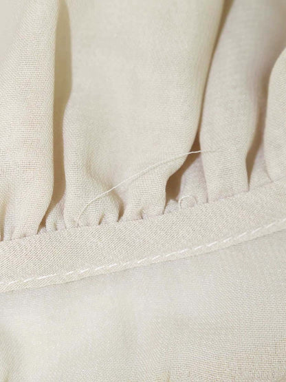 スーパービューティー トップス 40 ベージュ 半袖ニット フェイクパール フラワーフリル IT0V8SCSKJQC 【SALE】