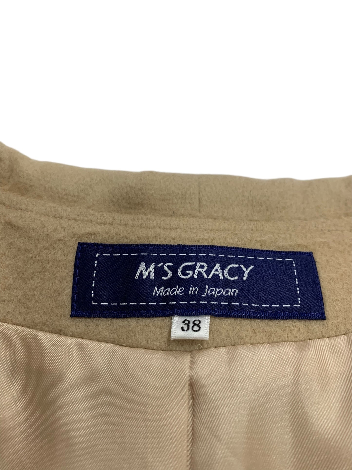 エムズグレイシー ビックカラーエレガント 319620 コート 38 キャメル ウール混 ITV14OYZ8BV4