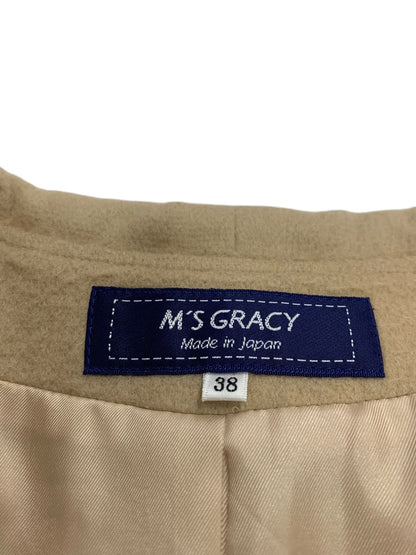 エムズグレイシー ビックカラーエレガント 319620 コート 38 キャメル ウール混 ITV14OYZ8BV4