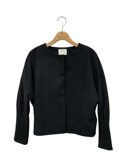 アナイ 111722-10-050-95-360 ノーカラージャケット 36 ブラック カシミヤ混 IT0MI9PH6CC0