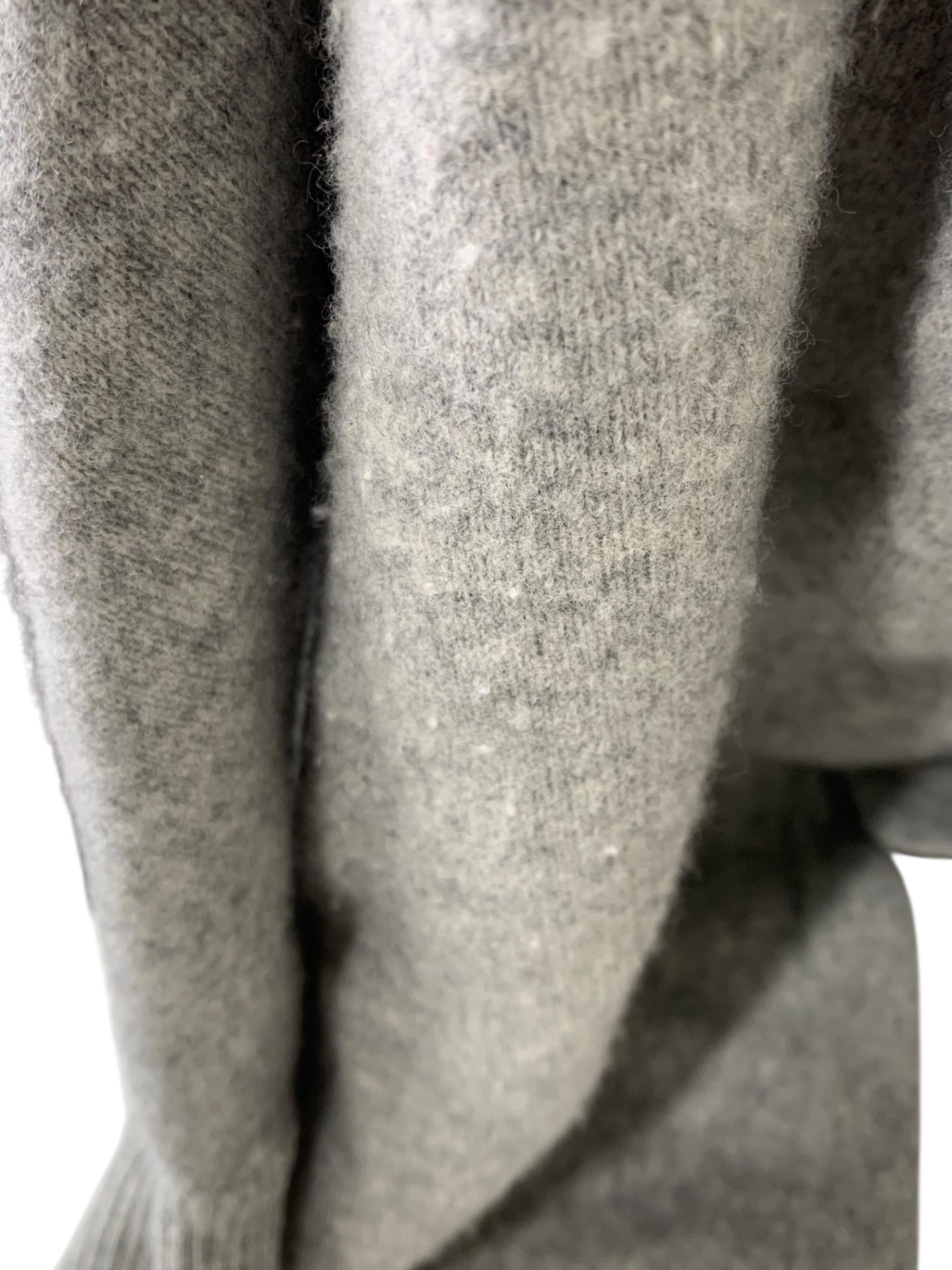 ルネ 6842120 パーカーカーディガン 36 グレー ウール混 ファーブローチ付き ITGR4NBFOSX4