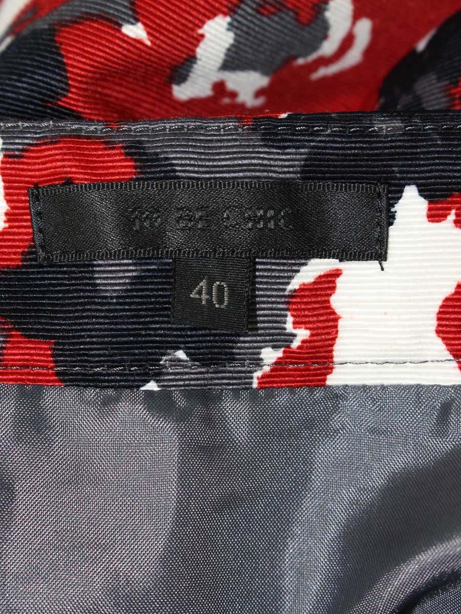 トゥービーシック W5S08-442-19 スカート 40 レッド ペイント 花柄 フレアー IT6I5EHKDJ6A 【SALE】